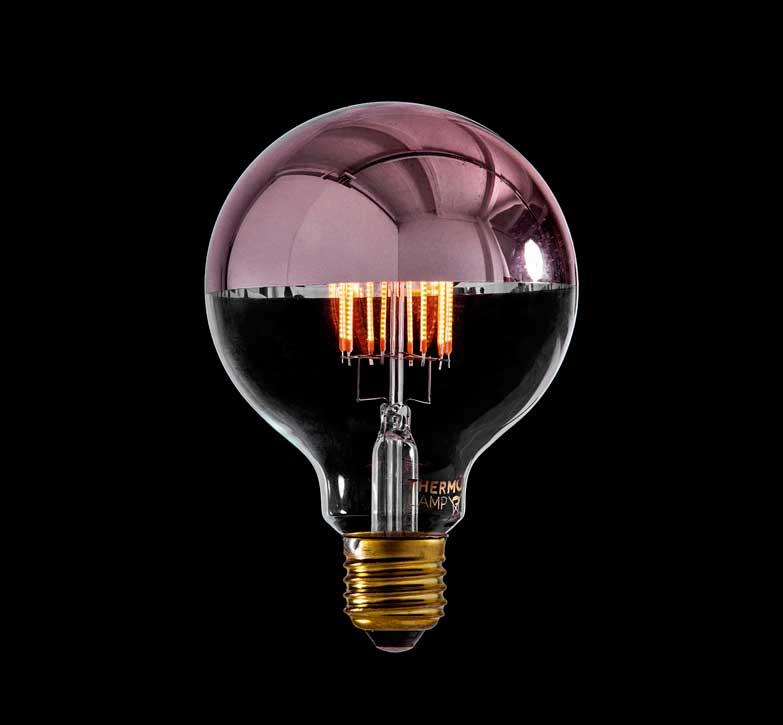Globe 95 Copper Crown Dimmable LED 300LM 6W Extra Warm White 2200K
