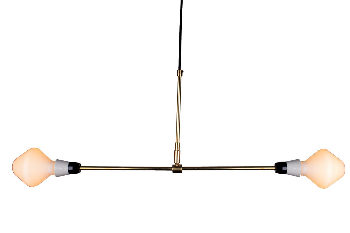 T-Duo XL Lamp with 2 R105 Opal Satin Light Bulbs