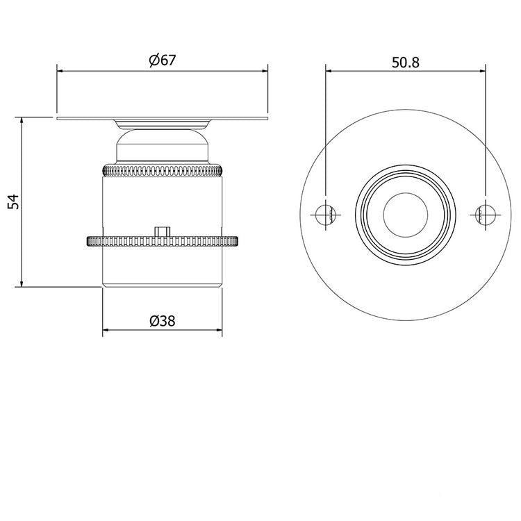 Aplique Techo // Casquillo Ingles BRONZE E27